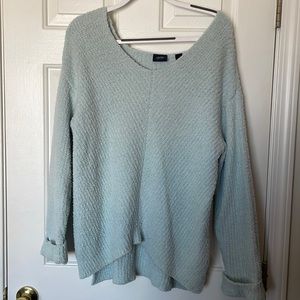 Medium baby blue sweater.